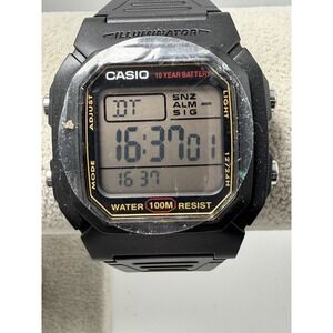 Casio W-800H New Battery Mens Watch 37MM 8.5" Black Band Mod 3240